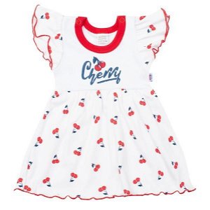 Kojenecké bavlněné šatičky New Baby Cherry Červená 80 (9-12m)