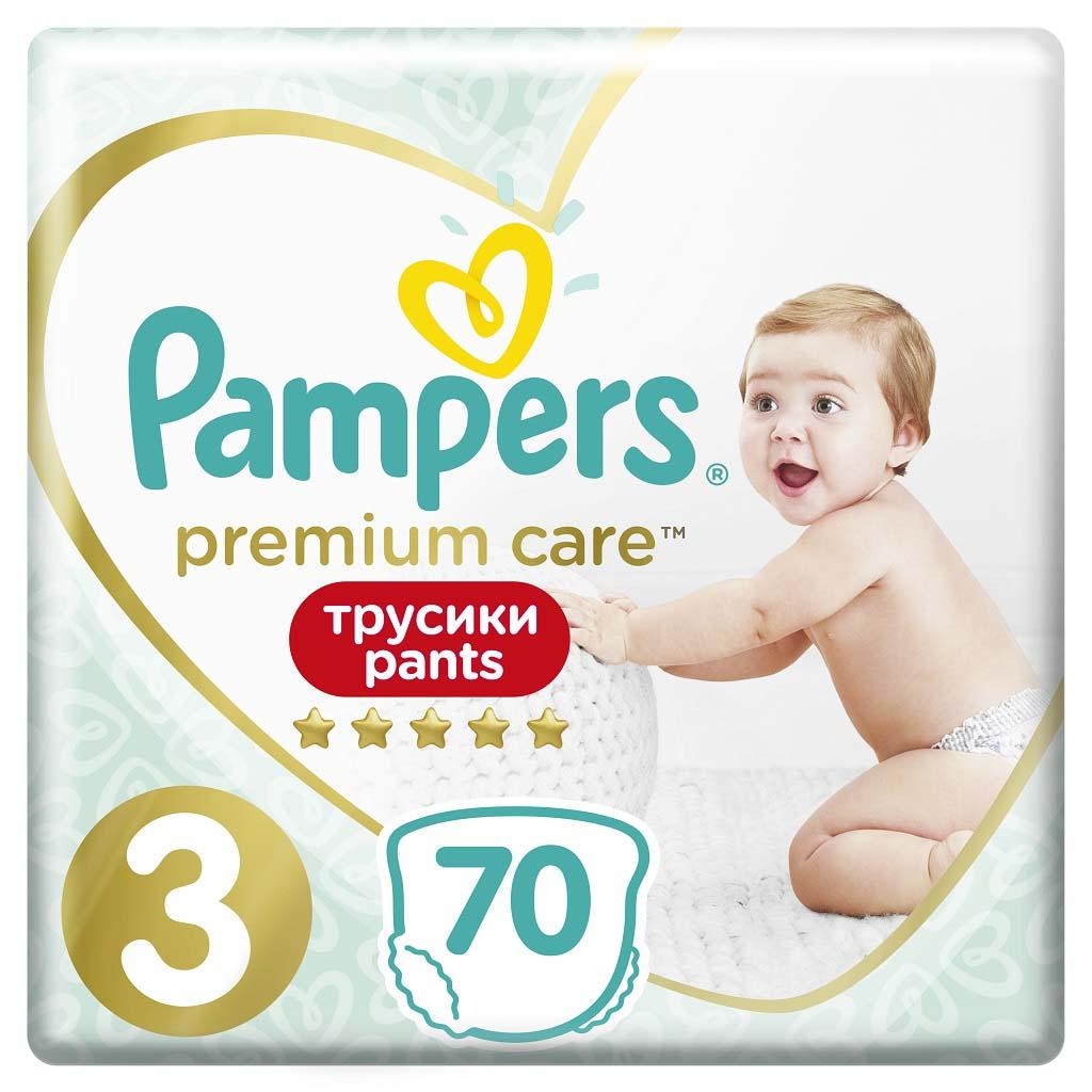 PAMPERS Premium Care Pants Kalhotky plenkové vel. 3, 70 ks