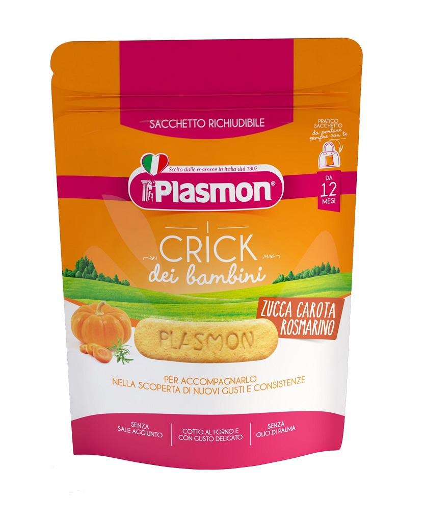 PLASMON Sušenky zeleninové Crick dýně, mrkev a rozmarýn 100g, 12m+