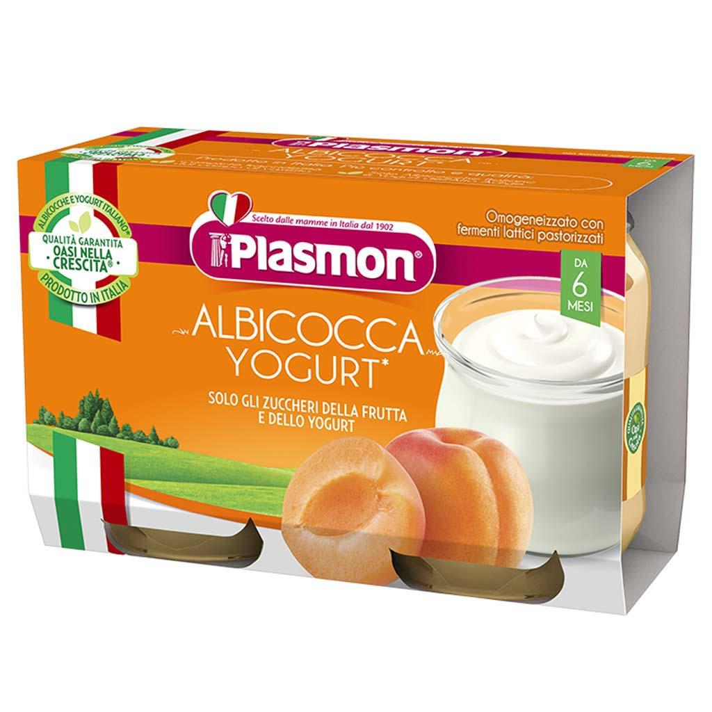 PLASMON Dezert bezlepková jogurt a meruňka 2x120 g, 6m+