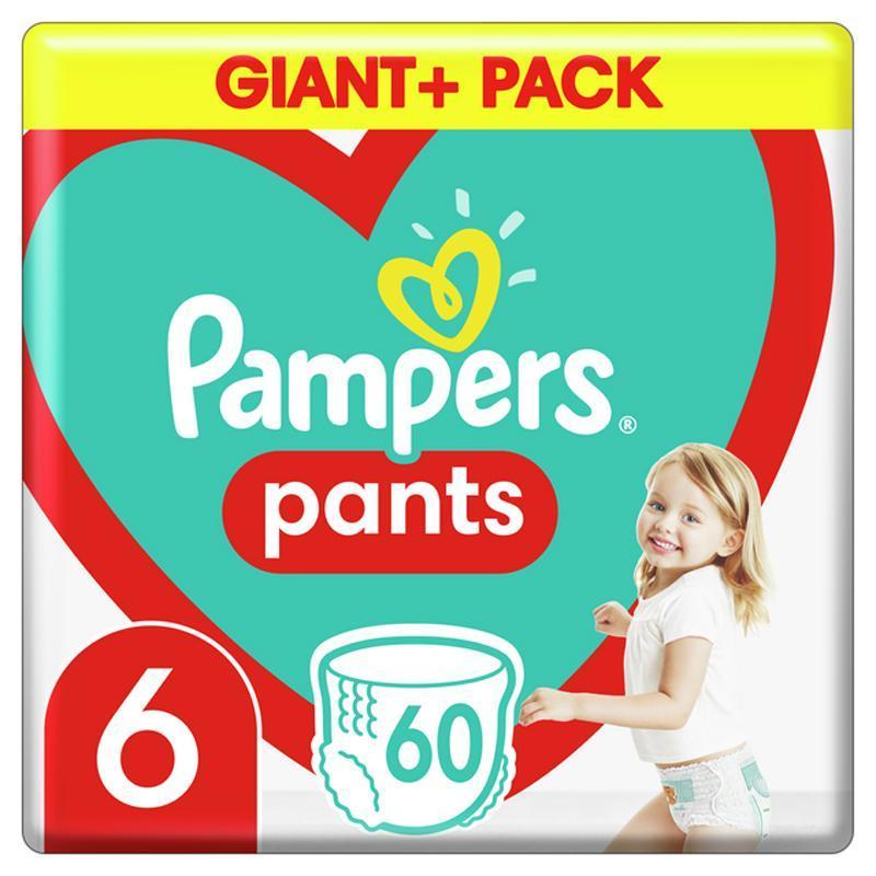 PAMPERS Plenkové kalhotky Pants vel. 6, 60 ks, 15 kg+