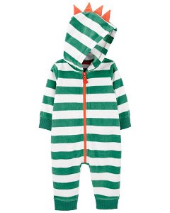 CARTERS CARTER'S Overal na zip Green Stripes Dino chlapec 3m