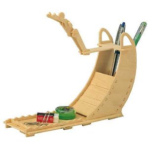 Woodcraft construction kit Woodcraft Dřevěné 3D puzzle stojan na tužky skok do vody