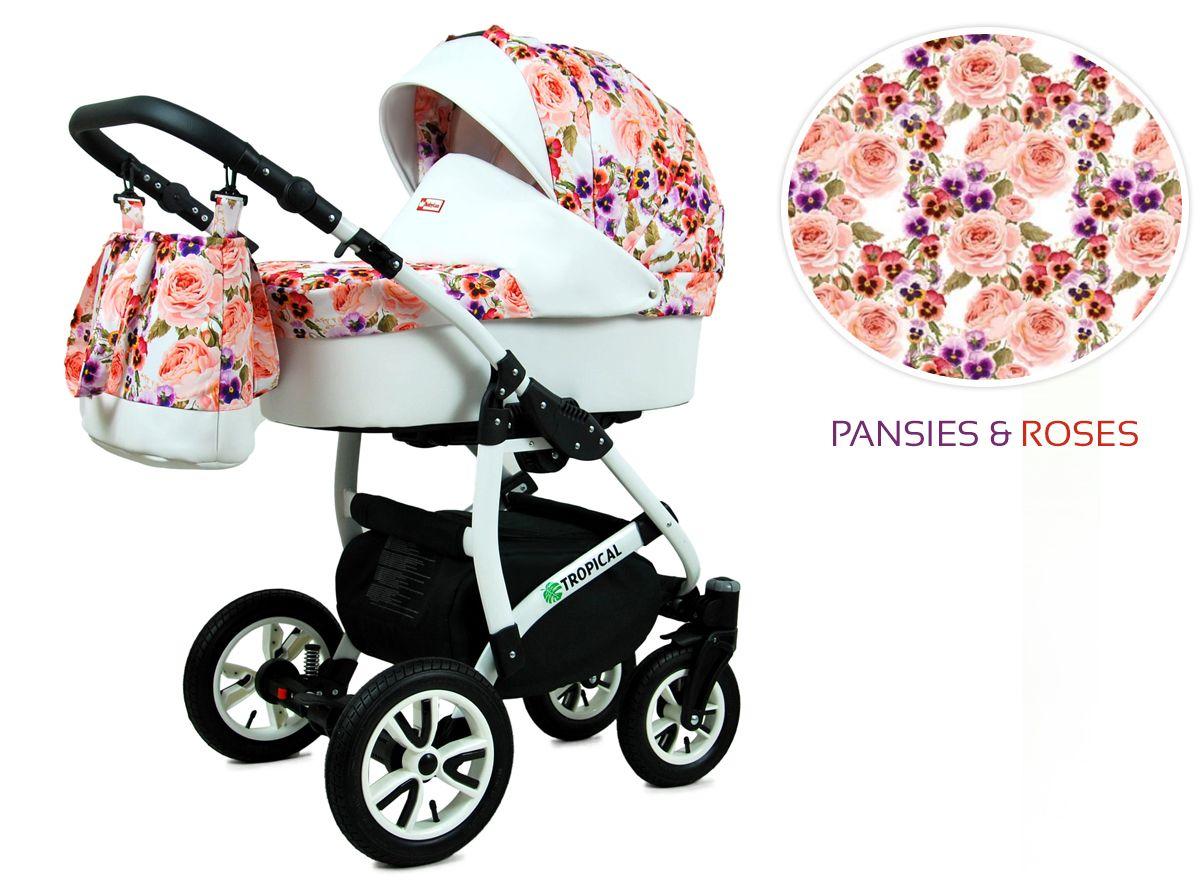 Kočárek Raf-Pol Baby Lux Tropical 2020 Pansies and Roses