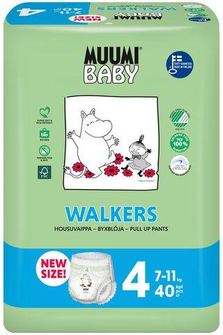 MUUMI Baby Walkers Maxi size 4 (7-11 kg) 40 ks – jednorázové pleny