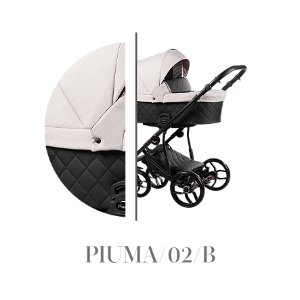Kombinovaný kočárek Baby Merc 2v1 PIUMA 2021, černý rám PIUMA/02/B