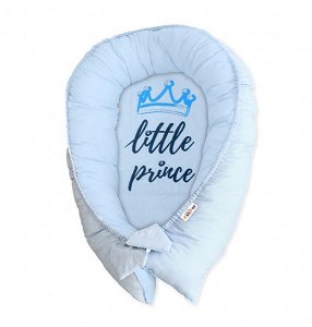 Baby Nellys Oboustranné hnízdečko, kokon Little Prince - modré