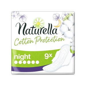 NATURELLA Cotton Protection Ultra Night hygienické vložky s křidélky 9 ks
