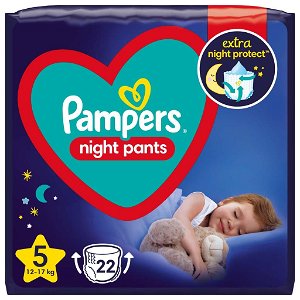 PAMPERS Night Pants Kalhotky plenkové vel. 5, 22 ks, 12-17 kg