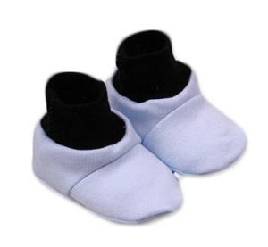 Baby Nellys Botičky/ponožtičky,Little prince  bavlna  - modro/černé, 56-68 (0-6 m)