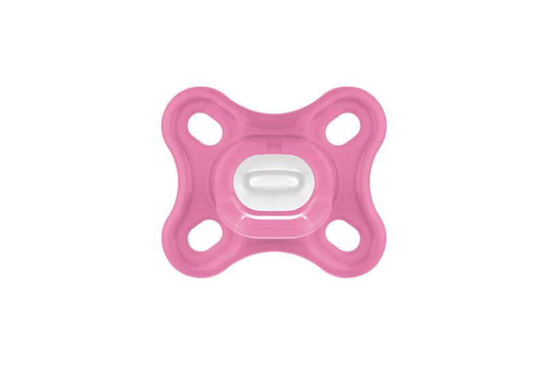 MAM Dudlík Comfort 0m+, silikon růžový