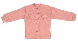 Mamatti Novorozenecká bavlněná košilka, kabátek, New minnie - pudrová, 50 (0-1m)