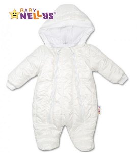 Kombinézka s kapuci Lux Baby Nellys ®prošívaná - bílá, vel. 68, 68 (3-6m)