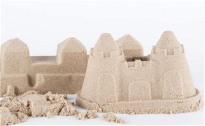 NaturSand Adam Toys, Kinetický písek - přírodní - 3kg + formičky + pískoviště