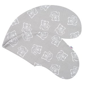 Povlak na kojící polštář New Baby Medvídci šedý