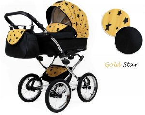 Kombinovaný kočárek Raf-Pol Baby Lux Margaret Chrome 2019 Gold Star