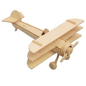 Woodcraft construction kit Woodcraft Dřevěné 3D puzzle trojplošník P074