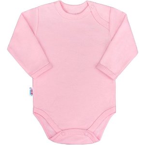 Kojenecké body s dlouhým rukávem New Baby Pastel růžové Růžová 80 (9-12m)