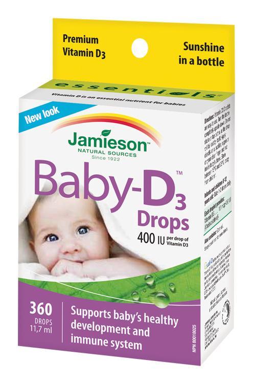 JAMIESON Baby-D ™ Vitamin D3 400 IU kapky 11,7 ml