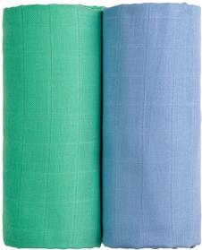 TTOMI T-TOMI Osušky látkové TETRA 100x90 cm, 2 ks, modrá/zelená