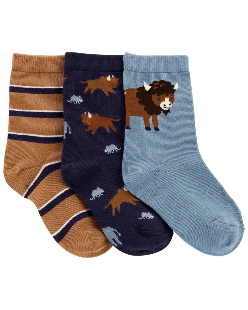 CARTERS CARTER'S Ponožky Buffalo chlapec 3ks 12-24m