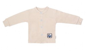 Mamatti Novorozenecká bavlněná košilka, kabátek, Čísla - béžová, vel. 56, 56 (1-2m)