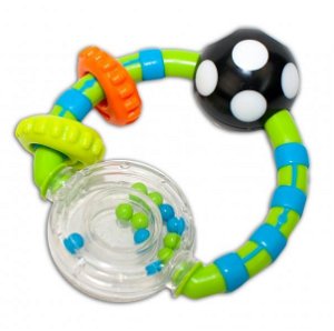 Chrastítko Canpol Babies s kroužky - zelené