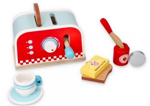 Lelin Dřevěná hračka - Pop-up toaster