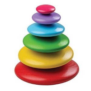 Bigjigs Toys Bigjigs Baby Balanční hra usazování barevných oblázků