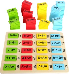 Small foot by Legler Small Foot Dřevěná barevná matematická tabulka součty