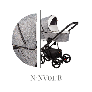 Kombinovaný kočárek Baby Merc 2v1 NOVIS 2021, černý rám N/NV01/B