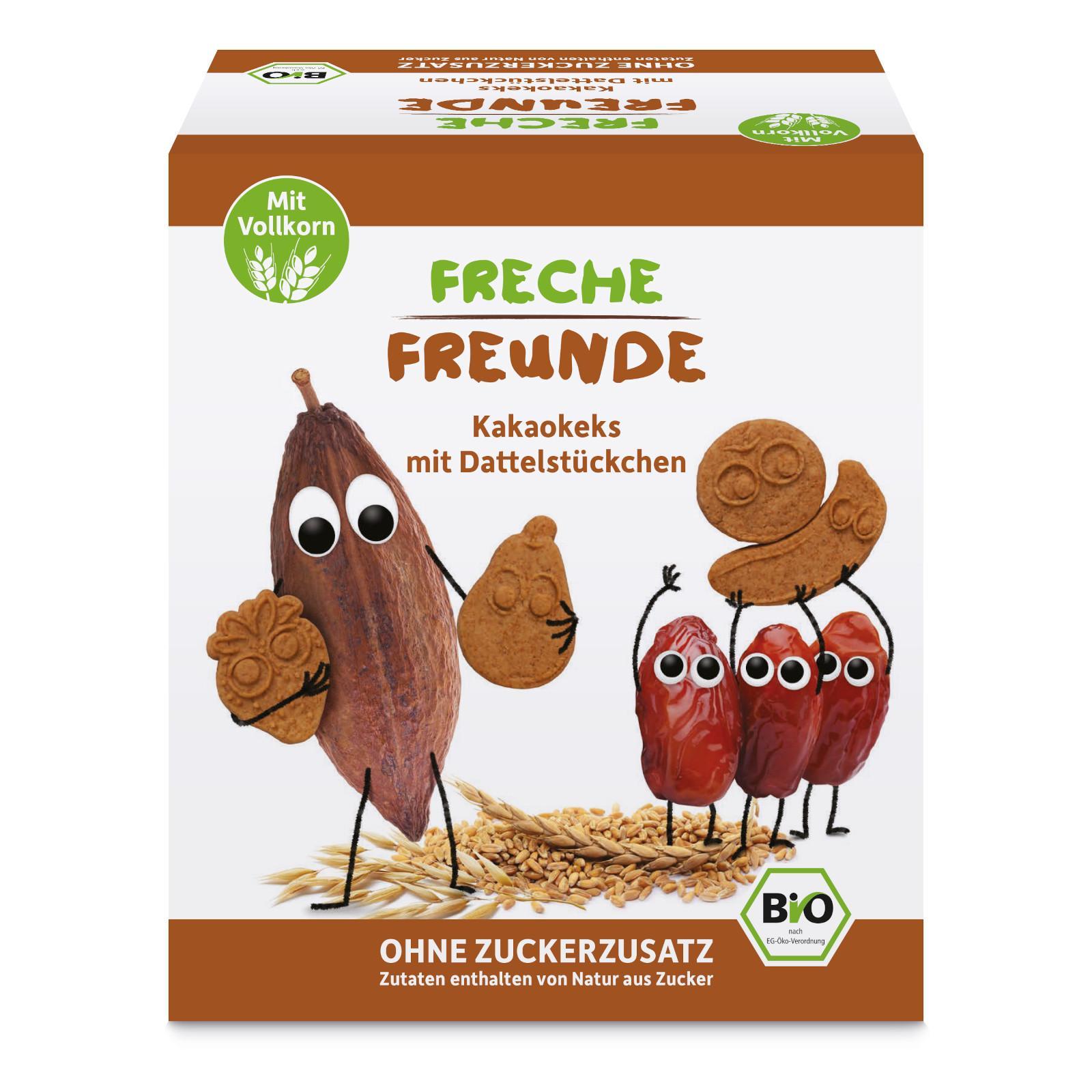FRECHEFREUN FRECHE FREUNDE BIO Sušenky kakaové s kousky datlí 125 gm 12m+