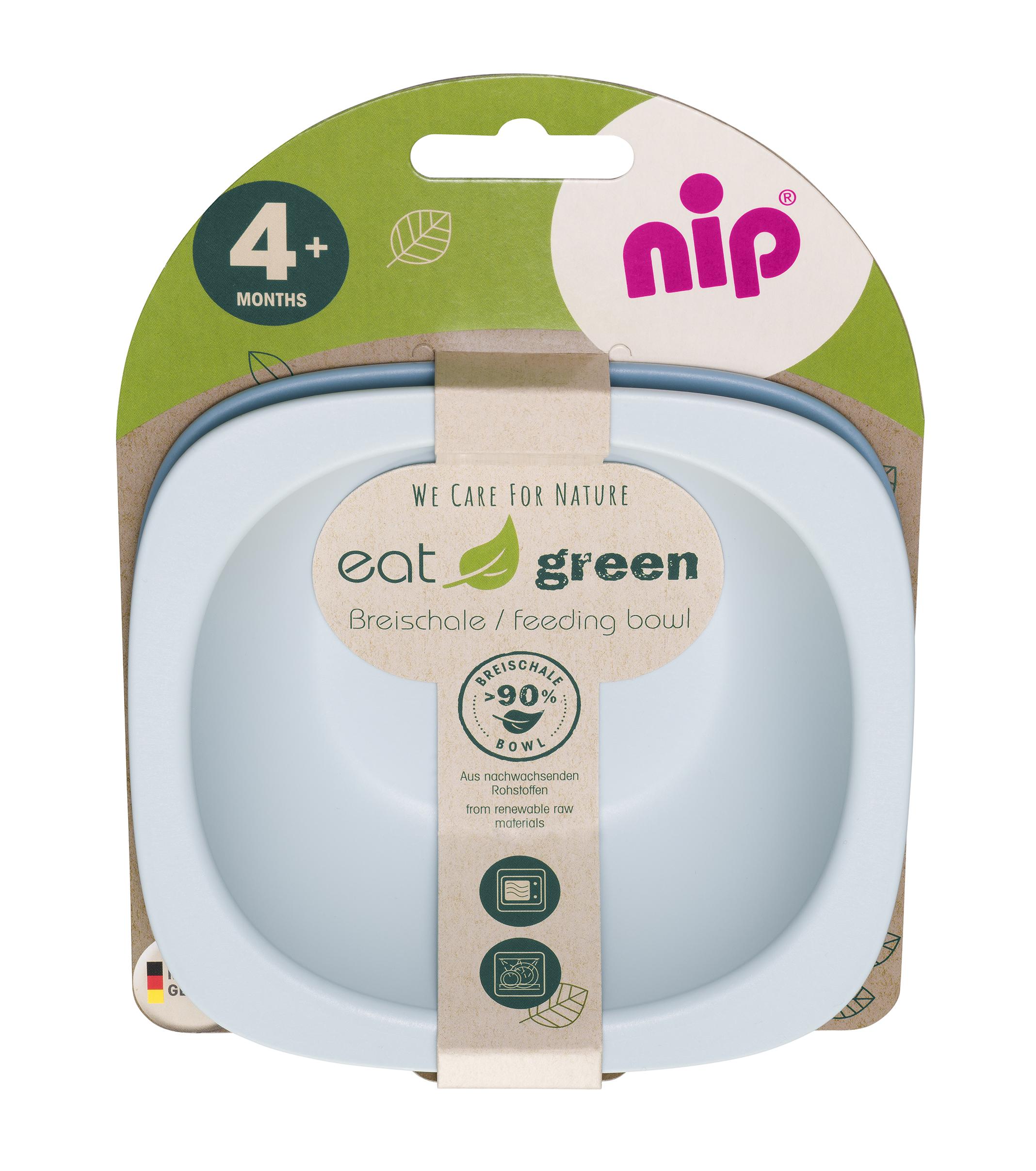 NIP GREEN line miska, 2ks, blue/light blue