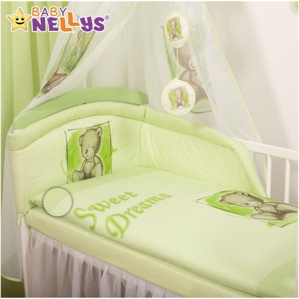 Baby Nellys Povlečení  Sweet Dreams by Teddy  - zelený, 120x90