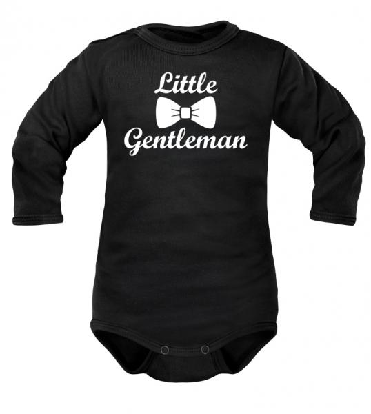 Body dlouhý rukáv Dejna Little Gentleman - černé, 62 (2-3m)