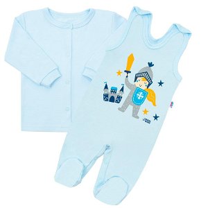 2-dílná kojenecká bavlněná soupravička New Baby Knight Modrá 56 (0-3m)
