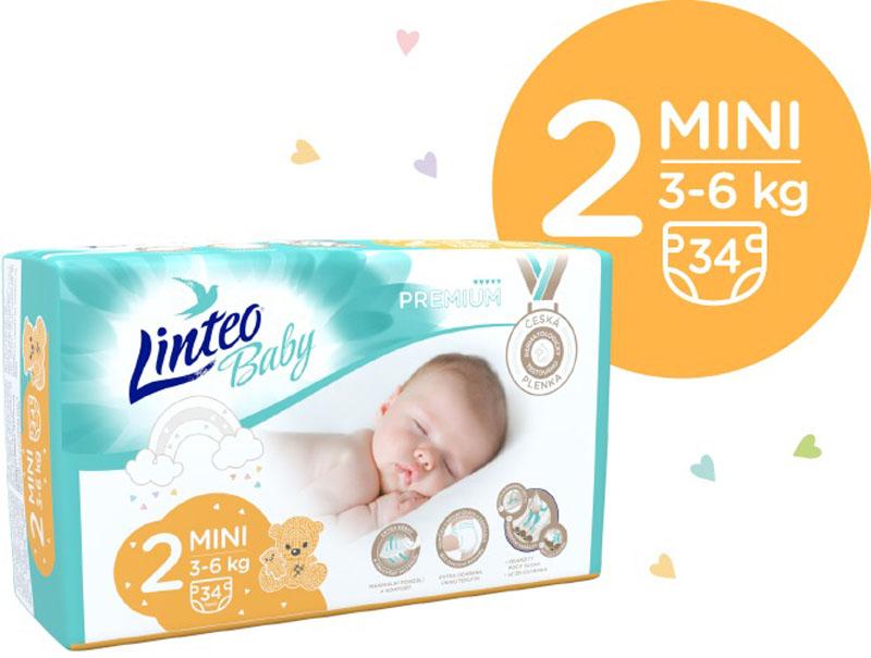 LINTEOBABY LINTEO BABY Plenky Baby Prémium MINI (3-6 kg) 136 ks