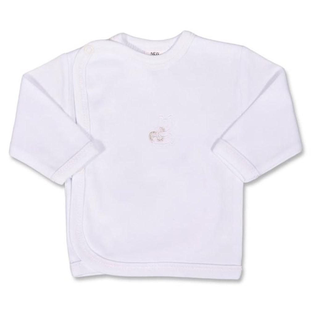 Kojenecká košilka s vyšívaným obrázkem New Baby bílá Bílá 56 (0-3m)