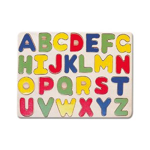 Bino Dřevěné vkládací puzzle abeceda