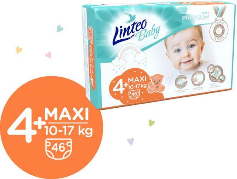 LINTEOBABY LINTEO BABY Plenky Baby Prémium MAXI+ (10-17 kg) 184 ks