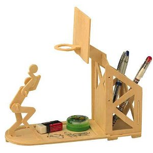 Woodcraft construction kit Woodcraft Dřevěné 3D puzzle stojánek na tužky basketbal