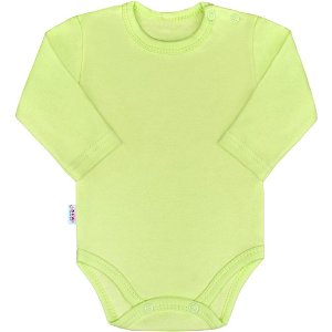 Kojenecké body s dlouhým rukávem New Baby Pastel zelené Zelená 62 (3-6m)