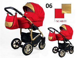 Kombinovaný kočárek Raf-Pol Baby Lux Gold Lux 2019 Scarlet