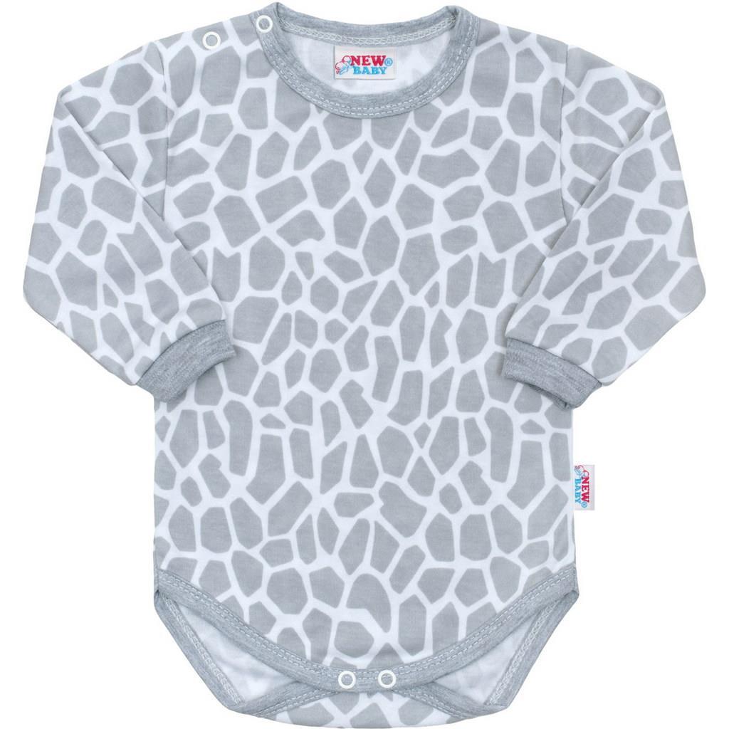 Kojenecké body s dlouhým rukávem New Baby Žirafa Bílá 86 (12-18m)
