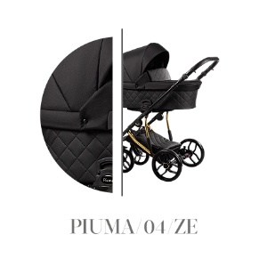 Kombinovaný kočárek Baby Merc 2v1 PIUMA LIMITED 2021, zlatý rám PIUMA/04/ZE