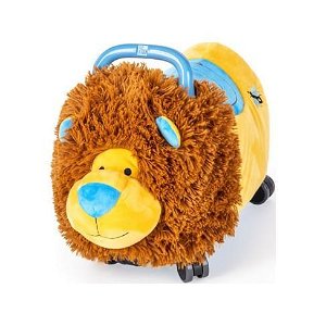 TEDDIES Odrážedlo Funny wheels Rider Ride-On lvíček plyšový modrý 12 m plus