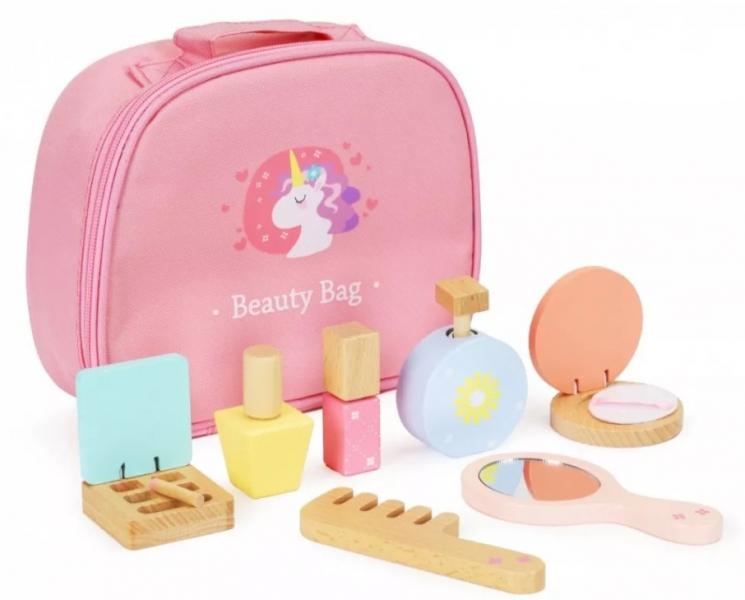 Eco Toys Dřevěná kosmetická sada s taškou