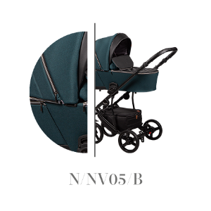 Kombinovaný kočárek Baby Merc 2v1 NOVIS 2021, černý rám N/NV05/B