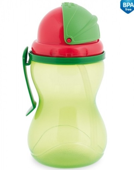 Canpol babies Sportovní láhev se slámkou 370 ml - zelená