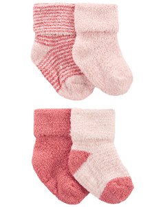 CARTERS CARTER'S Ponožky Stripes Pink dívka LBB 4ks 0-3m